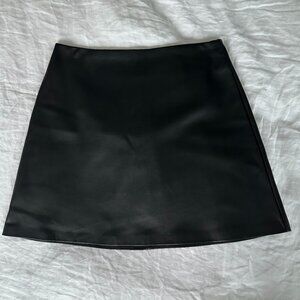 Z Supply Ciera Faux Leather Mini Skirt, Size Small